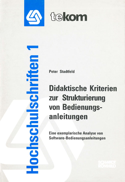 Ausgabe Didaktische Kriterien zur Strukturierung von Bedienungsanleitungen